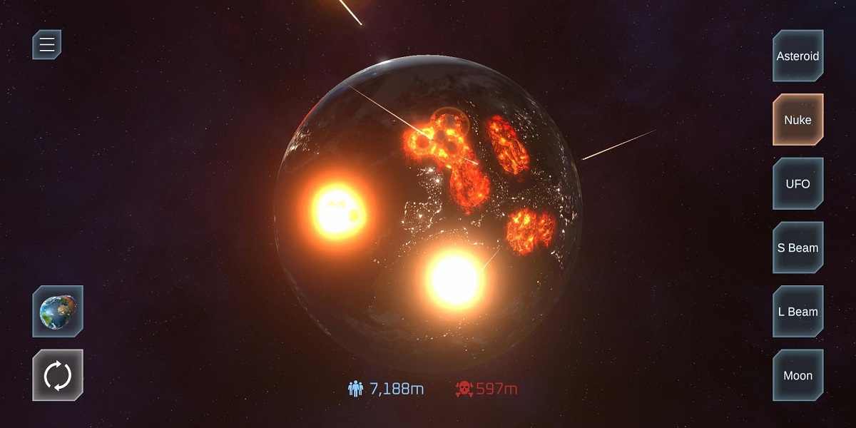 星球爆炸模拟器2D无限水晶版截图2
